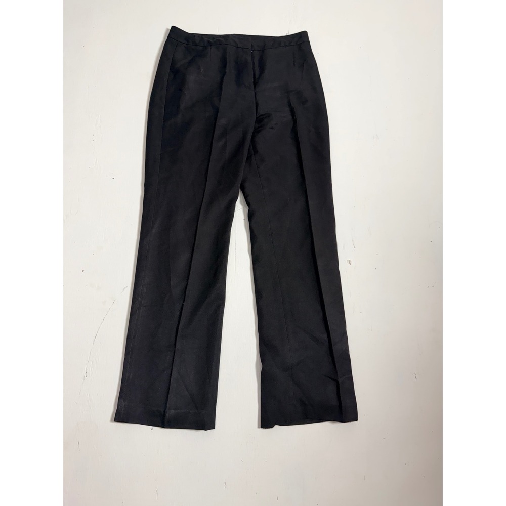 Le Suit Black Dress Pants Womens 6 Straight Leg Career Office Trousers Lined